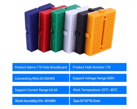 SYB-170 170 Holes Breadboard 0.8mm Wire Aiameter Universal Board Solder-Free Test Circuit Board for Experimental Test