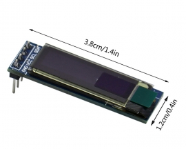 5PCS 0.91 Inch OLED LCD Screen Module, 3.3V-5V IIC 12832 Display Module, Blue Font Resolution 128*32 Screen Driver