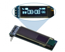 5PCS 0.91 Inch OLED LCD Screen Module, 3.3V-5V IIC 12832 Display Module, Blue Font Resolution 128*32 Screen Driver