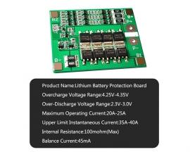 3PCS 12V 18650 Lithium Battery Protection Board 25A Overcurrent,Overcharge and Overdischarge Protection with Equalization Board