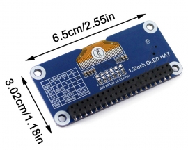 1.3 Inch OLED Expansion Board 3.3V Resolution 128x64 Support Raspberry Pi4 with SPI and I2C Interface