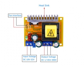 DC-DC Boost Module 8-32V to 45-390V 5A 40W ZVS Capacitor Charging Power Supply Module Voltage Converter