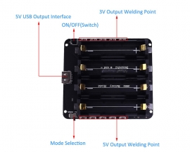 4 Channel 18650 Lithium Battery Holder V8 Mobile Power Expansion Board