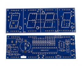 5V Red LED Digital Electronic Clock DIY Kit, Temperature Alarm, 12/24H Time Date Home Clock English Voice Prompt