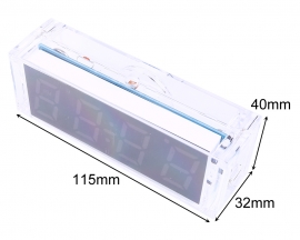 RGB 4Bit Digital Electronic Clock DIY Kit 5V Temperature Alarm 12/24H Time Date Home Clock