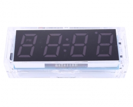 RGB 4Bit Digital Electronic Clock DIY Kit 5V Temperature Alarm 12/24H Time Date Home Clock