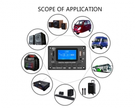 LCD Lyrics Display Bluetooth-compatible Module Amplifier USB Player MP3 Decoder Board with Remote Control