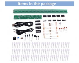 DC 3V-12V Audio Spectrum Indicator DIY Kit AUX MIC Input Red Green Blue Colorful Audio Level Indicator Kit