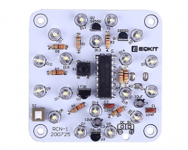 DC 9V-12V Infrared Remote Control Lamp DIY Kit White LED Light Dual Brightness Controller