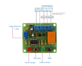 DC 12V Timer Relay Control Switch DIY Kit 100s Delay Electronic Soldering Practice Learning Kits