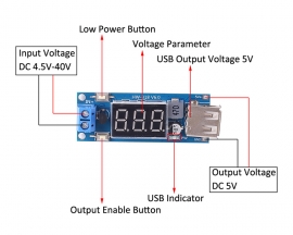 DC-DC Step-Down Power Supply Module 5V USB Charging Board