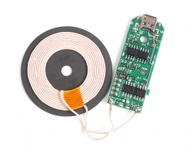 DC 5V 5W Wireless Charger Module Transmitter Base PCBA Board General QI Standard Coil with LED Light