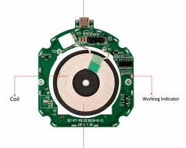 10W High-Power Wireless Charging Transmitter Module PCBA Circuit Board Wireless Charger Sensing Distance 8mm