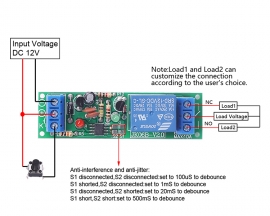 1 Channel Self-Locking Switch High Level Trigger 12V Relay Module