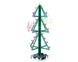 DIY Kit RGB Flash LED Circuit Music Christmas Tree, 12.4inch 3D Xmas Tree DIY Soldering Kits for Christmas Gift