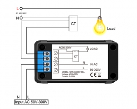 AC Voltmeter Ammeter AC 50-300V 100A Digital Voltage Measuring Instrument LCD Display