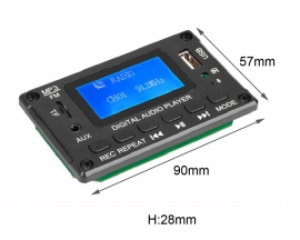 LCD Lyrics Display Bluetooth-compatible Module Amplifier USB Player MP3 Decoder Board with Remote Control