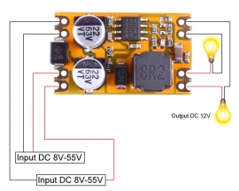DC-DC Step-Down Power Supply Module Buck Regulator Module 8-55V to 12V2A Fixed Output Voltage Converter