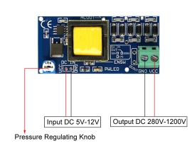 Boost Converter Module DC Continuously Adjustable Voltage Converter 5V-300V/400V/900V/1200V Boost Power Supply Module