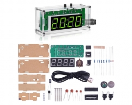 DC 5V 4-Digit Digital Electronic Clock DIY Kit Tempreature Date Time Display Module Alarm Clock Soldering Kits