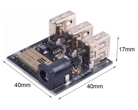 DC 5.6V-14V to DC 4.8V-5.6V Step-Down Module USB Power Bank 3 USB Port Charging Module