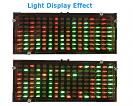 Red Green LED Music Sound Spectrum Display DIY Kit 51 Single Chip Microcomputer Practical Teaching Electronic Soldering Kits