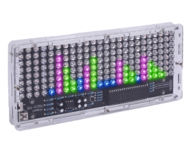 4-Color LED Music Spectrum Display DIY Kit Voice Controlled 24x8 LED Screen Spectrum Display Light Soldering Kits