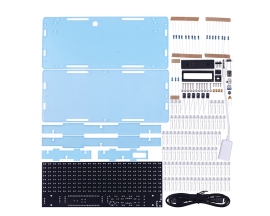 4-Color LED Music Spectrum Display DIY Kit Voice Controlled 24x8 LED Screen Spectrum Display Light Soldering Kits