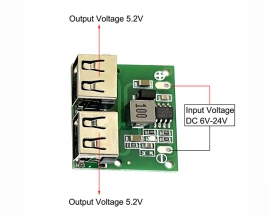 5PCS 2-Port USB DC-DC Step Down Charging Module 3A  Dual USB Output Regulated Charging Board