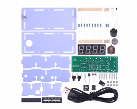 DIY Kit 4Bit Digital Electronic Clock Temperature Display Alarm Clock Soldering Kits