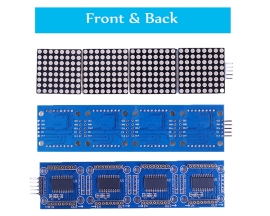 MAX7219 Dot Matrix Module Blue LED Display Control MCU Module 4 in 1 Display with 5P Line