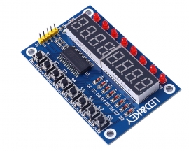 TM1638 Key Switch Digital Tube LED Display Module 8-Digit Digital Tube LED Button Compatible with Ardiuno/51