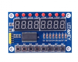 TM1638 Key Switch Digital Tube LED Display Module 8-Digit Digital Tube LED Button Compatible with Ardiuno/51