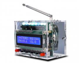 RDA5807 FM Radio Receiver DIY Kit with RGB Flashing LED Indicator