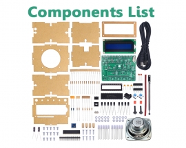 RDA5807 FM Radio Receiver DIY Kit with RGB Flashing LED Indicator