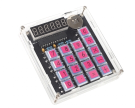 DIY Calculator Soldering Kit MCU Calculator Digital Tube Display with Acrylic Case