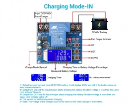 DC 6V-60V Low Voltage Protector Disconnect Switch with LCD Display 30A Voltage Protection Module Digital Over Discharge Protector for Lead Acid Lithium Battery