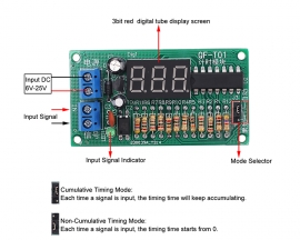 DC 6V-25V 3Bit Red Digital Timer Module 0.01s-999s