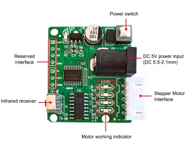 ULN2003 Infrared Remote Control Motor Driver 28BYJ-48 Stepper Motor Controller