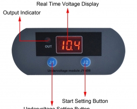 DC 12V Battery Overdischarge Monitor 20A Under Voltage Controller Battery Voltage Protector