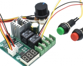 DC 6V-55V Motor Forward Reverse Controller 15KHz 0-100% 10A 3Bit Digital Display Motor Drive Module