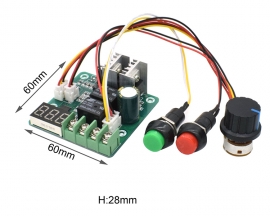 DC 6V-55V Motor Forward Reverse Controller 15KHz 0-100% 10A 3Bit Digital Display Motor Drive Module