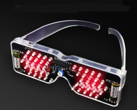 DIY Kit Sound Controlled LED Lighting Glasses LED Electronic Soldering Kits (No Batteries)