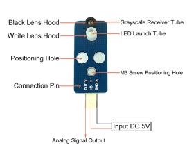 Grayscale Sensor Photosensitive Color Recognizer Tracking Module for Smart Car Control