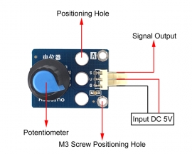 10K Potentiometer Module Rotation Angle Sensor Analog Encoder Adjustable Potentiometer Module