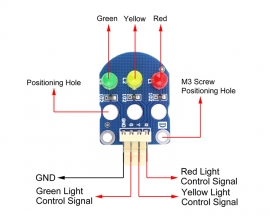 Red Green Yellow LED Simulate Traffic Light Module for MCU Control