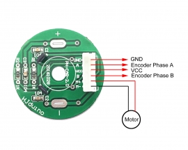DC Motor AB Phase Incremental Hall Sensor Encoder Magnetic Coding Speed Module for MCU Control