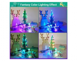 DIY Kit RGB Christmas Tree Bluetooth-Compatible Amplifier Player U-disk/AUX/TF Audio LED Flashing Electronic Soldering Project