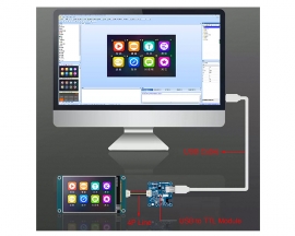 2.4in TFT LCD Touch Display Screen 320*240 HIMI UART Intelligent Display Screen