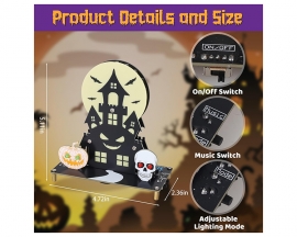 Halloween LED Light DIY Kit, Haunted Castle Soldering Projects with 3 Lighting Modes and Spooky Sounds, Fun Soldering Practice Kit for School Electronics Learning and Halloween Decorations